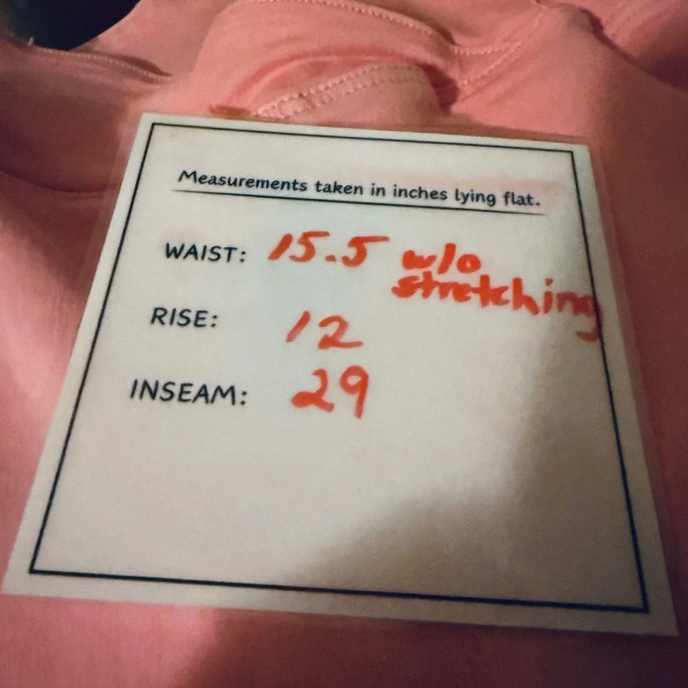 We‎ The Free Flare Jeans Raw Hem Pink Stretch Casual Pants Size 32